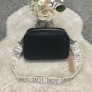 ✨ Rae Dunn Black LOVE Crossbody Camera Bag✨